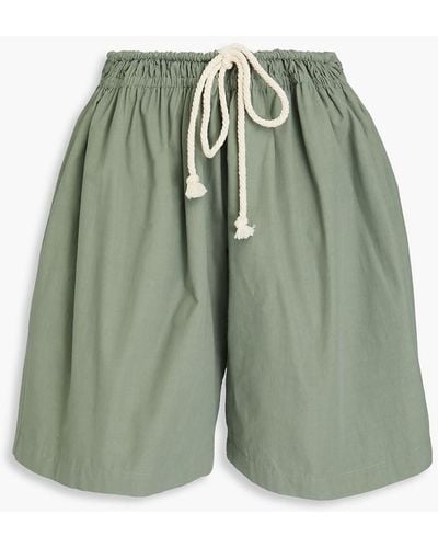 Jil Sander Cotton-poplin Shorts - Green