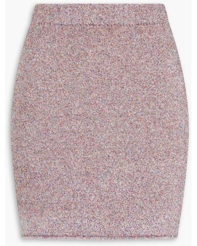 IRO Chris Metallic Knitted Mini Skirt - Pink