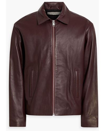 FRAME Leather Jacket - Brown