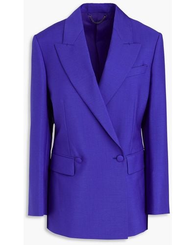 Ferragamo Mohair And Wool-blend Blazer - Blue
