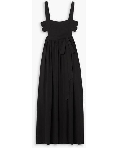 Matteau Bandage Cutout Silk-georgette Maxi Dress - Black