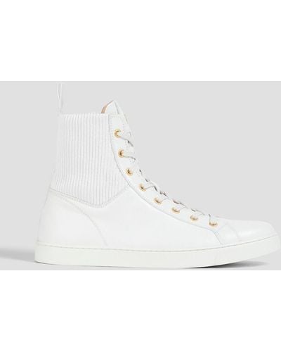 Gianvito Rossi Leather High-top Trainers - White
