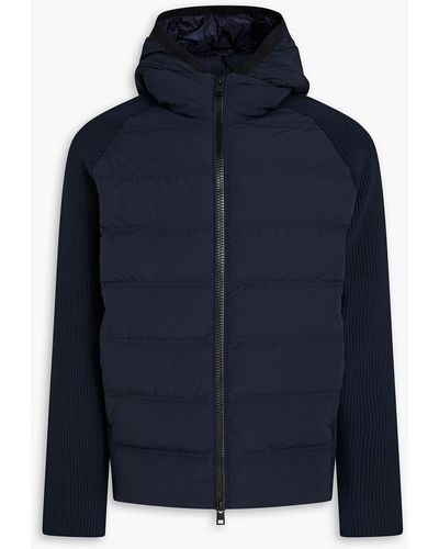 Woolrich Quilted Shell Hooded Jacket - Blue