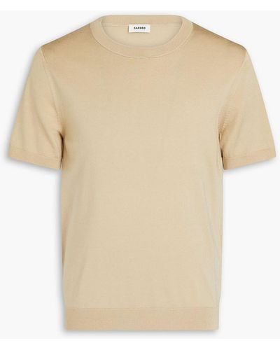 Sandro T-shirt aus strick - Natur