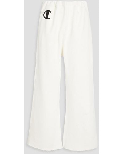 Nili Lotan Track pants aus baumwollfrottee mit print - Weiß