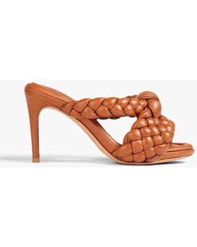 Alexandre Birman Carlotta Braided Leather Sandals - Brown