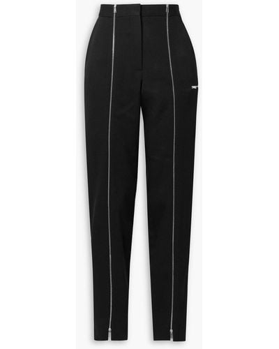 Victoria Beckham Wool-twill Tapered Trousers - Black