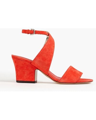Ferragamo Sheena sandalen aus veloursleder - Rot