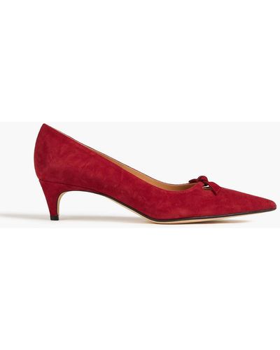 Sergio Rossi Royal Suede Court Shoes - Red