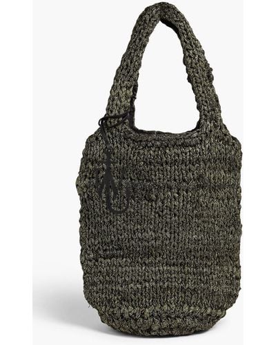 JW Anderson Crochet-knit Tote - Black