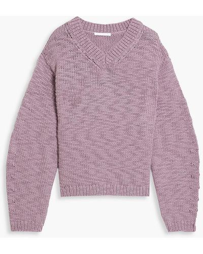 Helmut Lang Wool Sweater - Purple