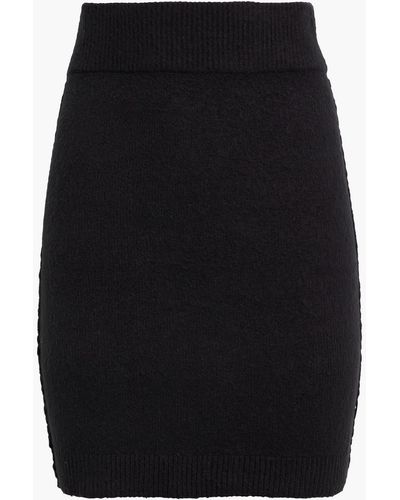 Helmut Lang Brushed Cotton-blend Mini Skirt - Black