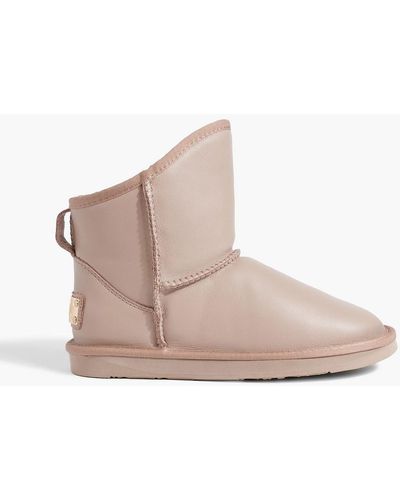 Australia Luxe Cosy Xtra Short Shearling-lined Leather Ankle Boots - Pink