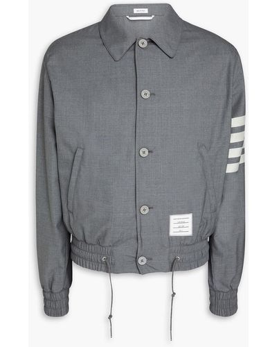 Thom Browne Striped Wool Jacket - Grey