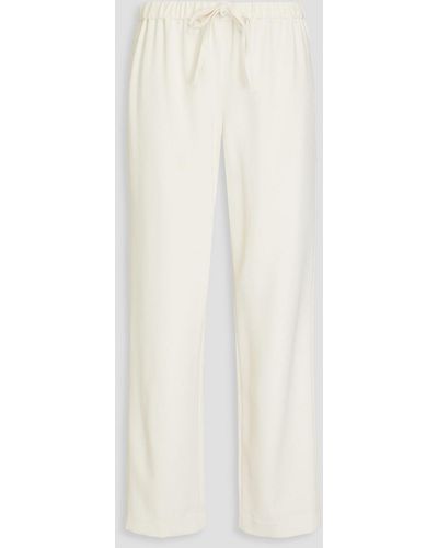 Theory Crepe Straight-leg Trousers - White