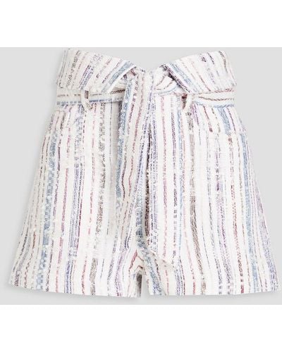 IRO Shorts aus tweed mit streifen - Weiß