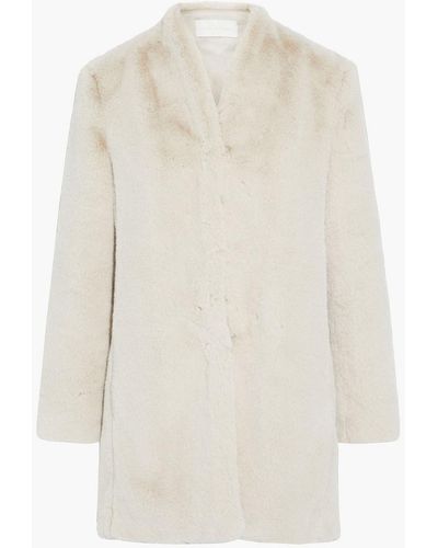 Michelle Mason Faux Fur Coat - Natural
