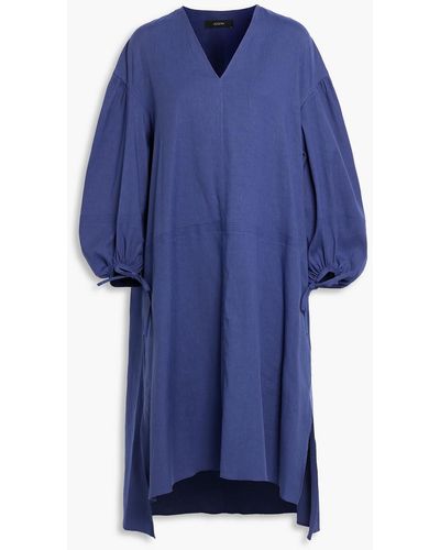 JOSEPH Duna Linen-blend Midi Dress - Blue