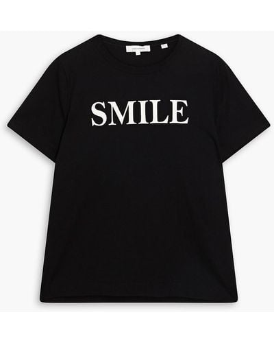 Chinti & Parker Printed Cotton-jersey T-shirt - Black