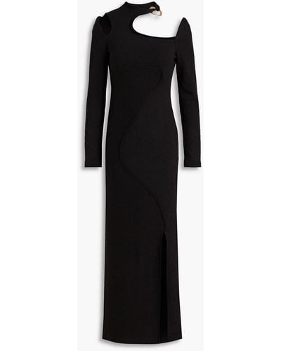 Rejina Pyo Embellished Cutout Cotton Midi Dress - Black