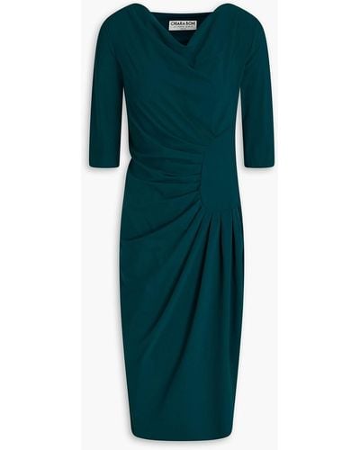 La Petite Robe Di Chiara Boni Francesca Pleated Jersey Dress - Green