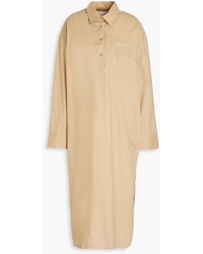 REMAIN Birger Christensen Oversized Cotton-poplin Midi Shirt Dress - Natural