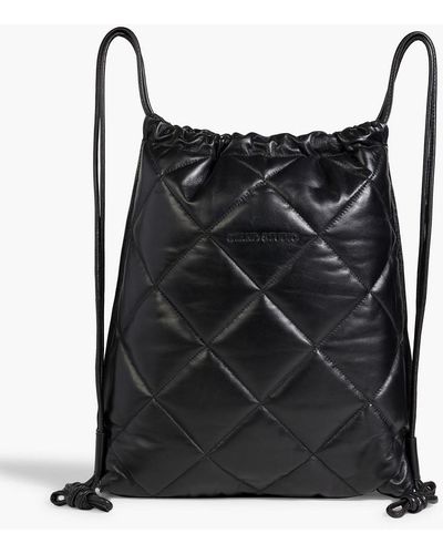 Stand Studio Riley Quilted Leather Backpack - Black