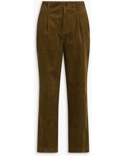 Alex Mill Boy Cotton-corduroy Tapered Trousers - Green