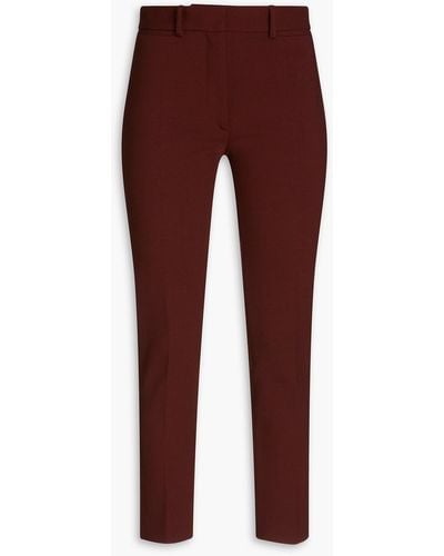 JOSEPH Talnis Cropped Crepe Skinny Trousers - Red