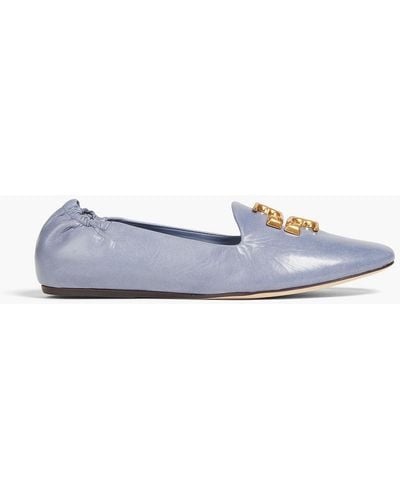 Tory Burch Eleanor Leather Loafers - Blue