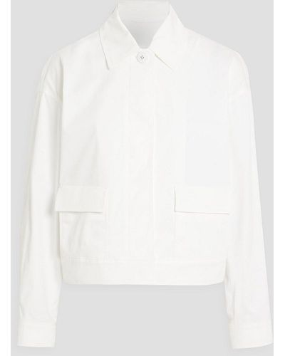 Max Mara Studio Baffo Cotton-blend Twill Jacket - White