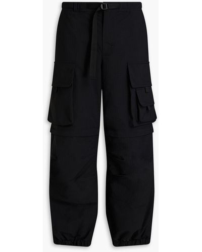 MSGM Convertible Ripstop Cargo Trousers - Black