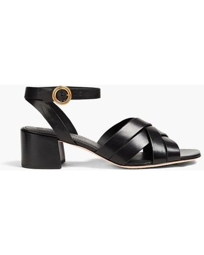 Tory Burch City Leather Sandals - Black