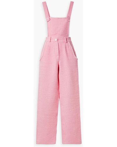 ROWEN ROSE Wool-tweed Jumpsuit - Pink