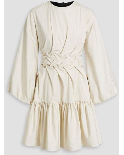 ROKSANDA Ezek Woven Cotton-poplin Mini Dress - Natural
