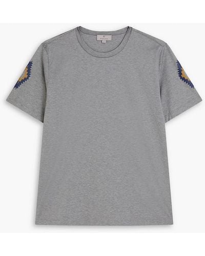 Canali Printed Cotton-jersey T-shirt - Grey