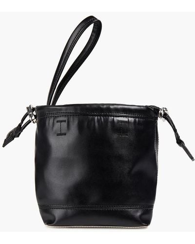 Rabanne Faux Leather Bucket Bag - Black