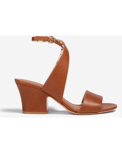 Ferragamo Sheena Leather Sandals - Brown