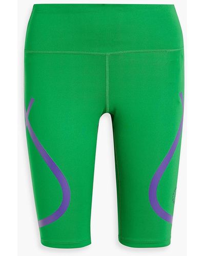 adidas By Stella McCartney Printed Stretch Cycling Shorts - Green