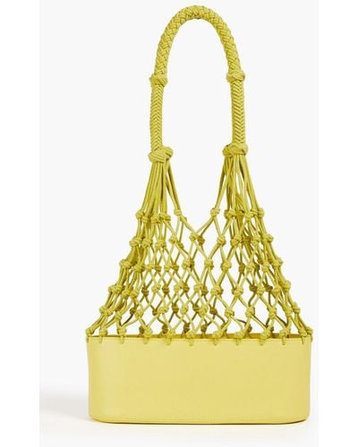 Zimmermann Macramé And Leather Shoulder Bag - Yellow