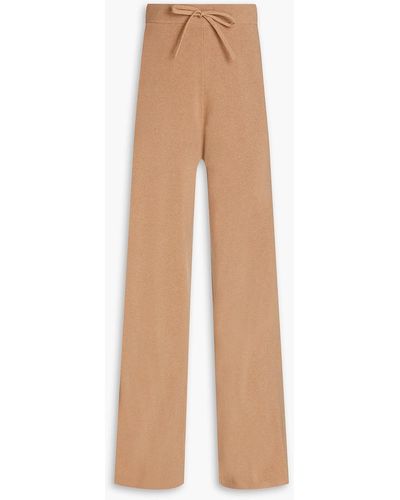 Diane von Furstenberg Hermera Wool And Cashmere-blend Wide-leg Trousers - Natural