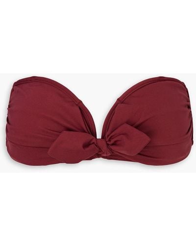 Zimmermann Bow-detailed Bandeau Bikini Top - Red