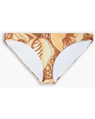 Mara Hoffman Zoa tief sitzendes bikini-höschen mit print - Weiß