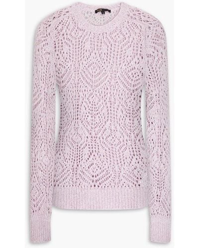 Maje Open-knit Sweater - Pink