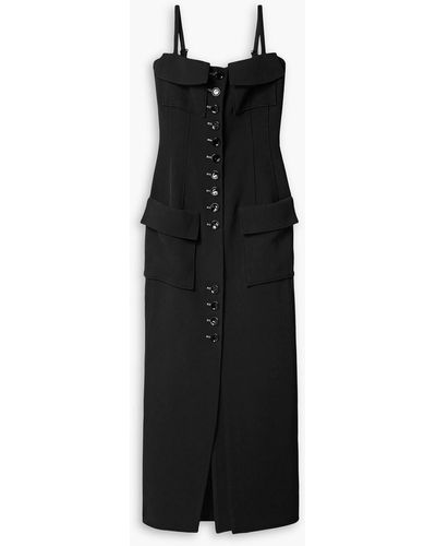 Proenza Schouler Stretch-crepe Midi Dress - Black