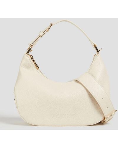 Love Moschino Faux Textured Leather Shoulder Bag - Natural