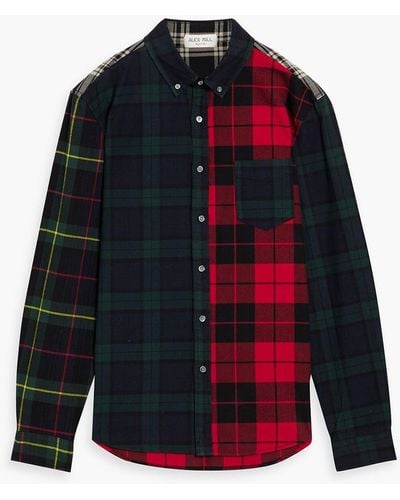 Alex Mill Mill Patchwork Checked Cotton-flannel Shirt - Red