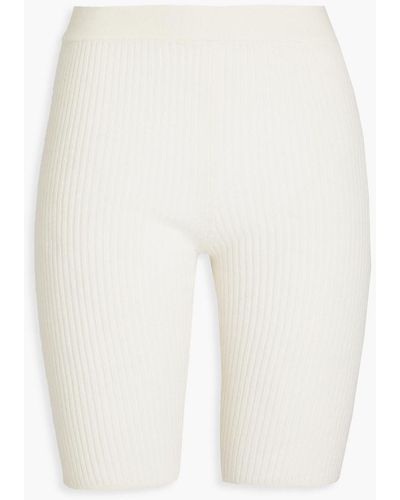 Loulou Studio Amalfita Ribbed Cashmere-blend Shorts - White