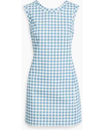 Emilia Wickstead Emmy Gingham Cotton-twill Mini Dress - Blue