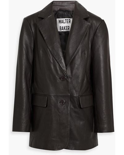 Walter Baker Kira Leather Blazer - Black